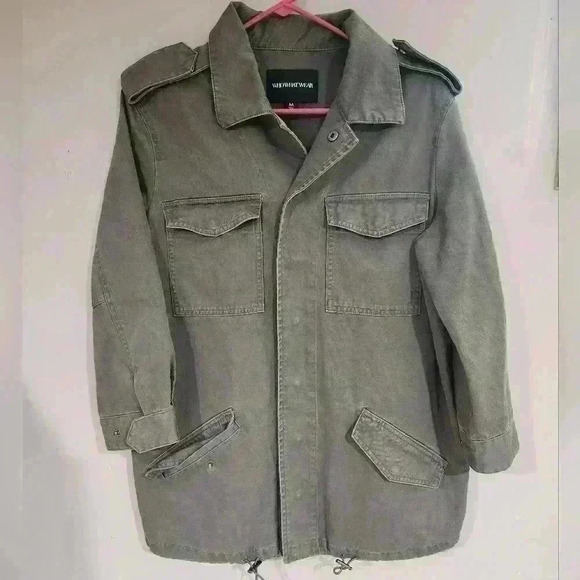 Whowhatwear jacket olive green size M - Picture 1 of 4